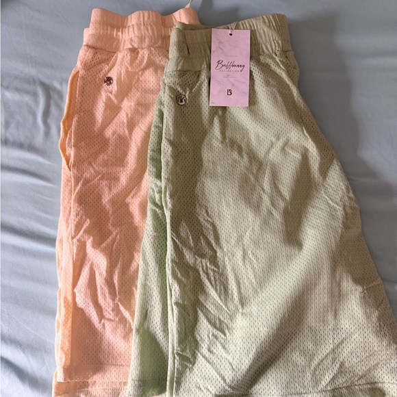 Buffbunny Collection Pants - BuffBunny Peach and Mint Athletic Shorts